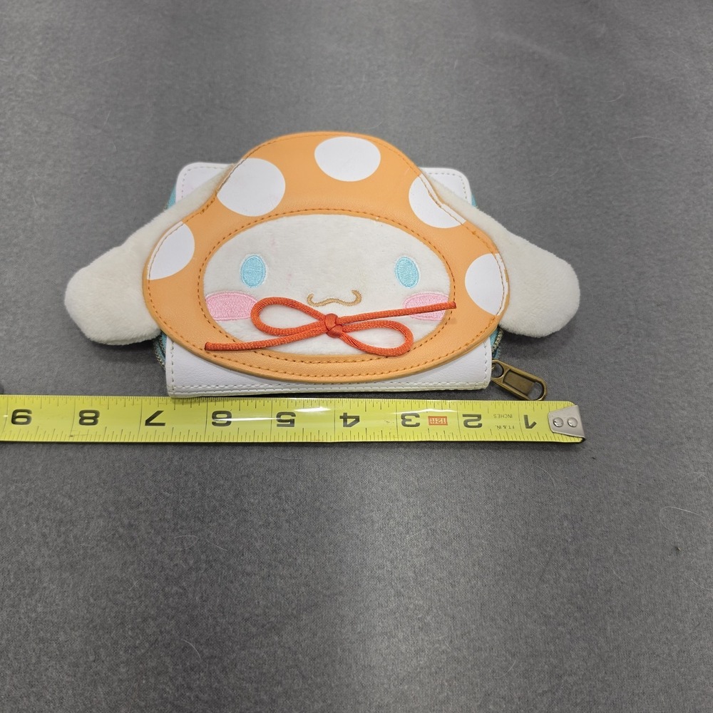 Sanrio Loungefly Cinnamoroll Mushroom Fuzzy Zipper Wallet Used G - Picture 6 of 8